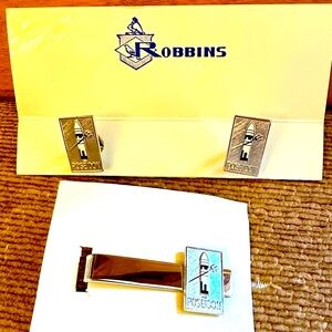 Apollo Era Collectors Set Poseidon Tie Bar and Cuff Links Set. Robbin’s Corp.